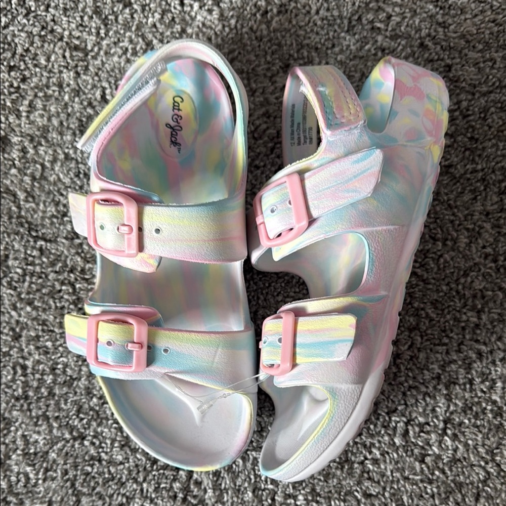 NEW Cat & Jack Kids' Rainbow Sandal size 12